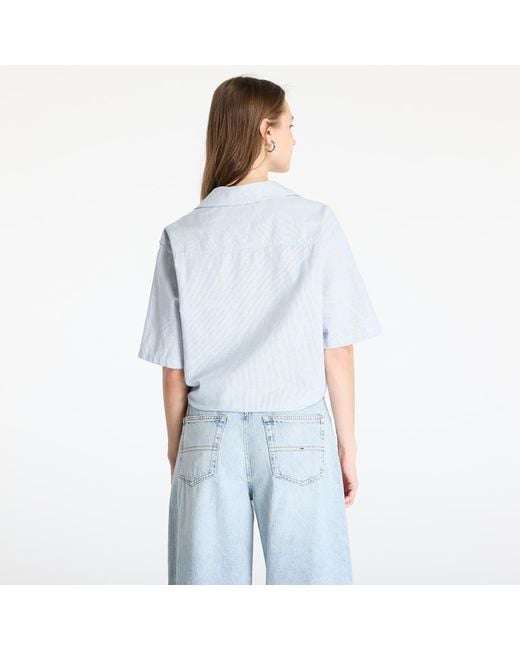 Tommy Hilfiger Blue Hemd Tommy Jeans Crop Linen Shortsleeve Shirt
