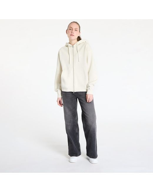 Felpa Cursive Small Logo Zip-Hoodie di Dime in White