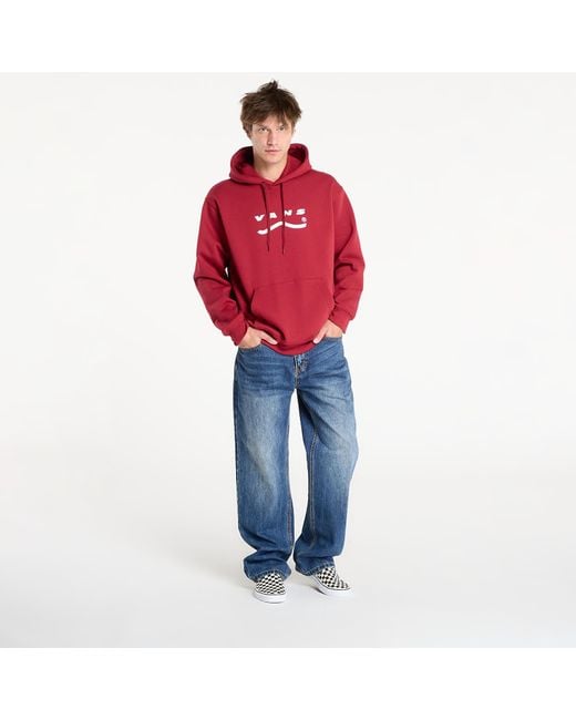 Felpa Deteremined Pullover di Vans in Red da Uomo