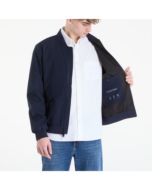 Calvin Klein Jas Ls Soft Tech Bomber Jacket in het Blue voor heren