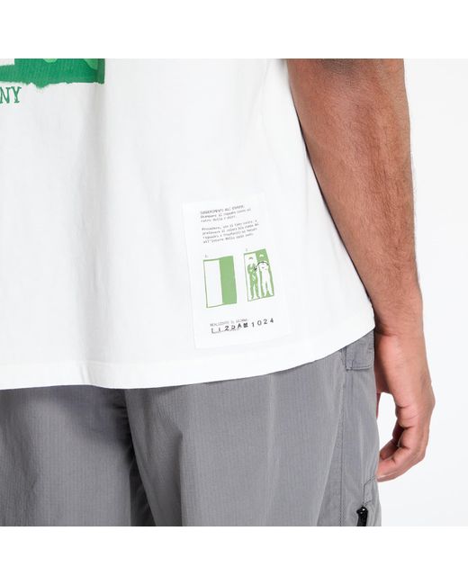 C P Company T-Shirt Logo-Print Jersey T-Shirt in het White voor heren
