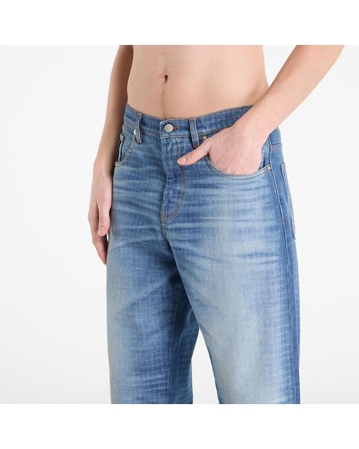 Umbro Blue Jeans By Slamjam Checked Jeans for men