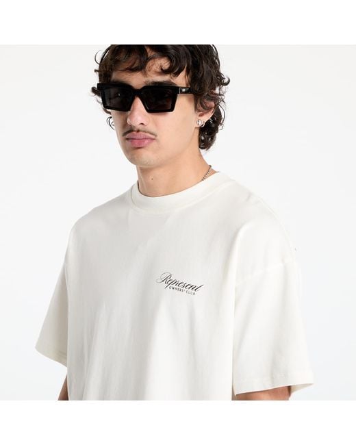 Maglietta Owners Club Script T-Shirt di Represent in White da Uomo