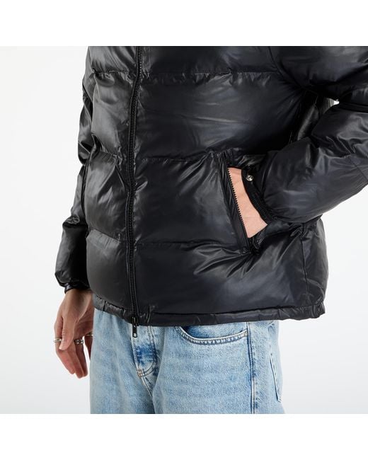 PATTA Jas Quilted Script Logo Puffer Jacket in het Black