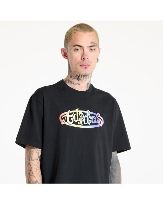 Adidas Originals T-Shirt Adidas X Jeremy Scott Pride Graphic Tee in Black für Herren