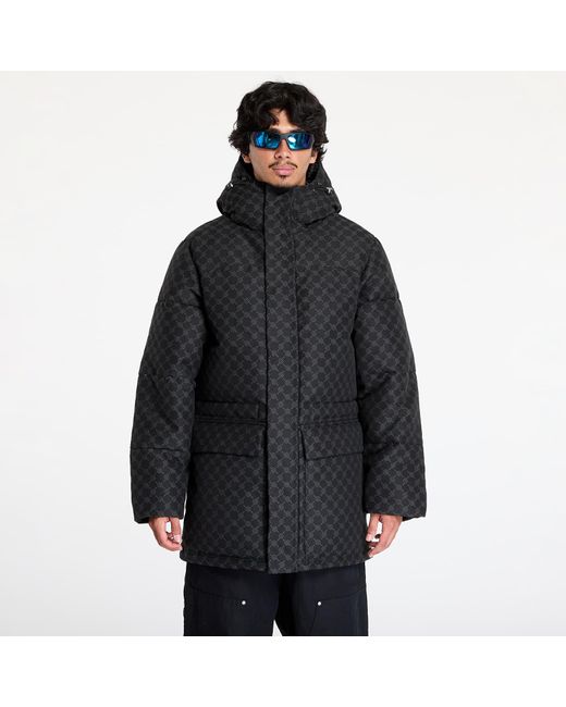 Daily Paper Black Jacket Oba Cotton Monogram Puffer for men