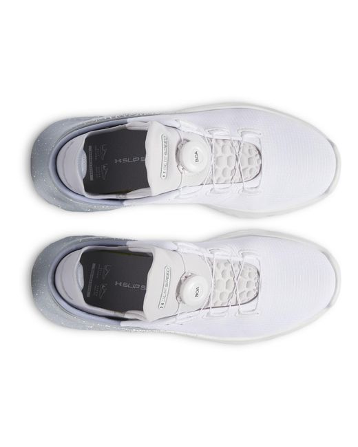 Under Armour White Slipspeed Mega Fade Shoes Steel Metallic