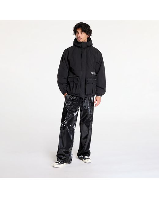 Pleasures Black Jacket Run Hooded Jacket for men