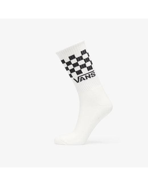 Vans Sokken Classic Check Crew 3-Pack in het White