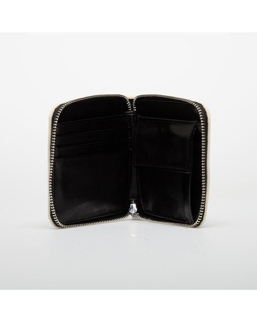 Fred Perry Black Wallet Classic Zip Around Wallet/ Ecru