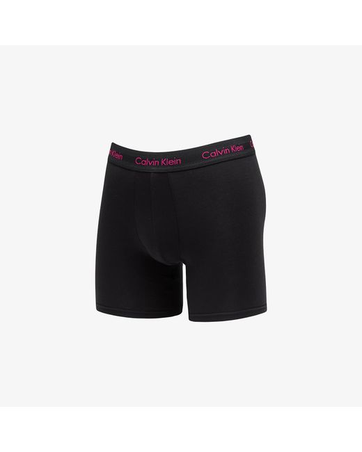 Calvin Klein Black Cotton Stretch Classic Fit Boxer Brief 3-pack for men