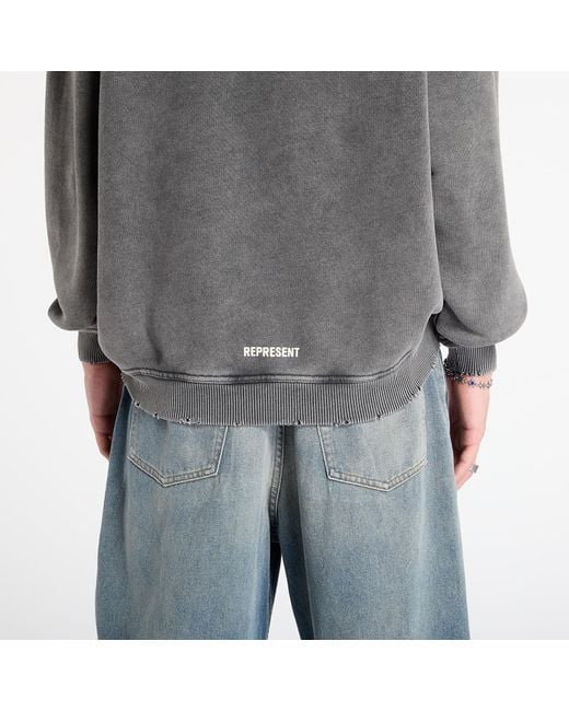 Represent Gray Sweatshirt Initial Star Hoodie for men