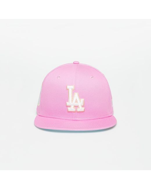 KTZ Pink Los Angeles Dodgers Pastel Patch 9fifty Snapback Cap Wild Rose/ Off White