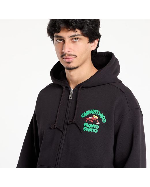 Carhartt Sweatshirt Hooded Pronto Sweat Jacket in het Black