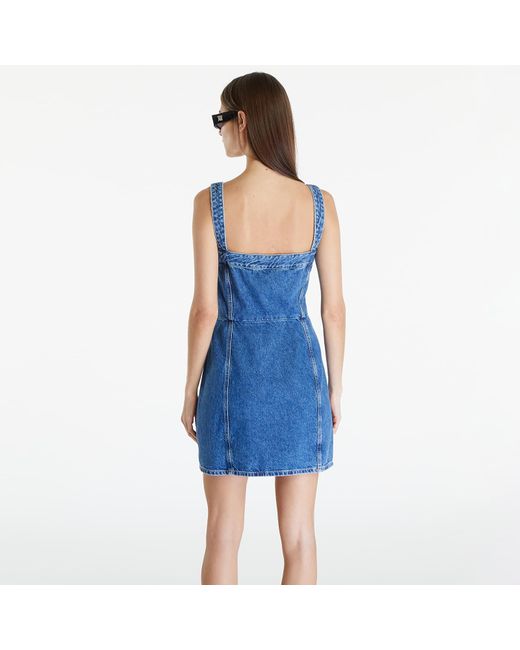 Calvin Klein Jeans Wrap Bodycon Dress in het Blue