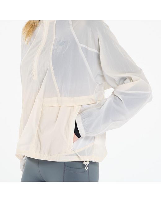 New Balance White Jacket Better Run Water Resistant Jacket