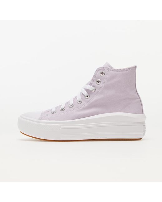 Chuck Taylor All Star Move Hi Platform Pale Amethyst/ White/ White Converse  en coloris Rose | Lyst