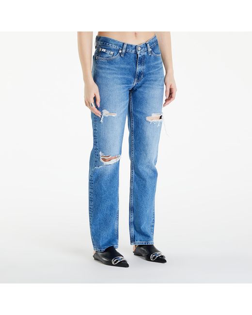 Calvin Klein Blue Jeans Low Rise Straight Jeans Denim Medium