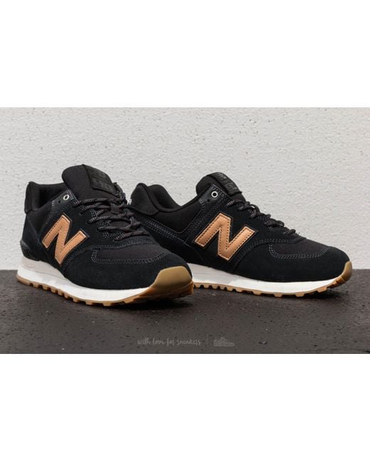 New Balance 574 Black/ Gum | Lyst