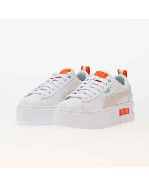 PUMA White Sneakers Mayze Lth Wn's