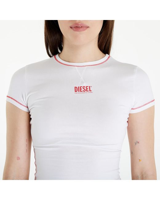 DIESEL White Uftee-maddie T-shirt