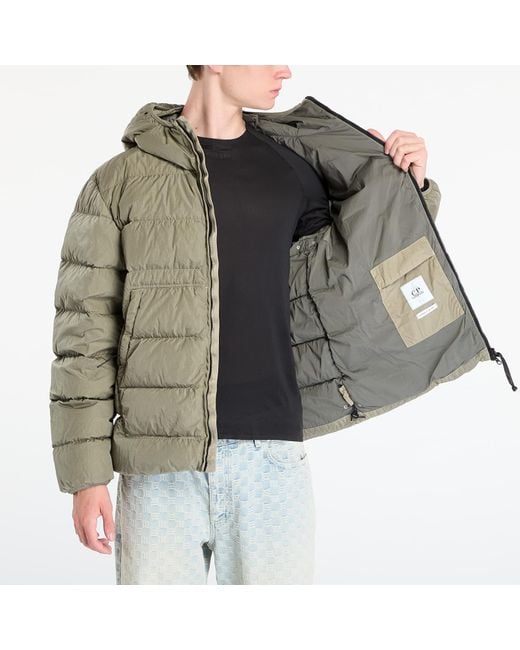 C P Company Jas Chrome-R Goggle Down Jacket in het Green voor heren