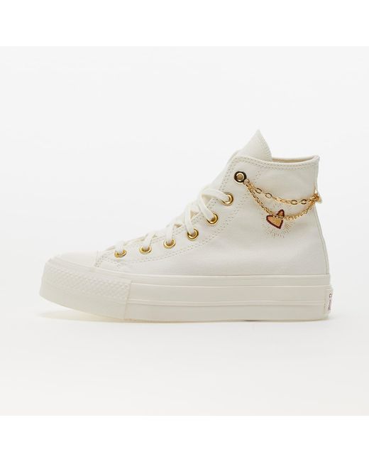 Converse Chuck Taylor All Star Lift Egret/ Thriftshop Yellow in het White