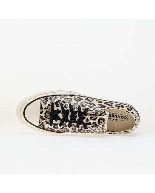 Converse White Sneakers Chuck 70 Glow-In-The-Dark Leopard Print Driftwood/ Light Fawn/ Eur