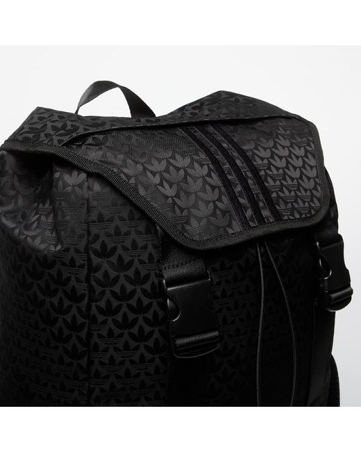 Adidas Originals Black Adidas Trefoil Monogram Jacquard Backpack