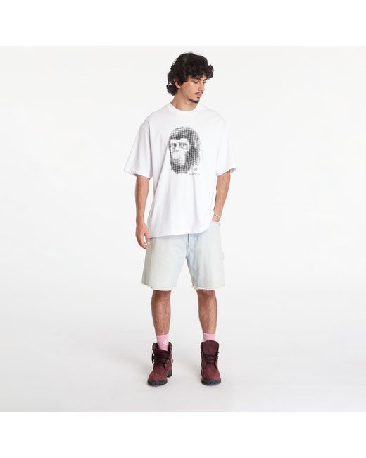 A Bathing Ape White T-Shirt Pixel Comic Ape Head Relaxed Fit Short Sleeve Tee for men