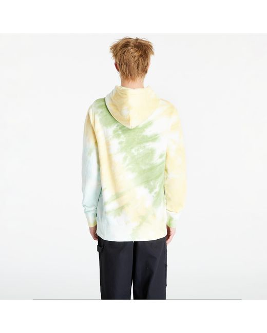 Lo-fi tiedye hoodie green/ yellow di Huf in Natural da Uomo