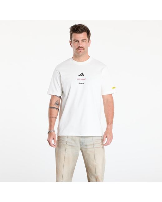 Adidas Originals White T-Shirt Adidas X Footshop X Sparta T-Shirt Crest
