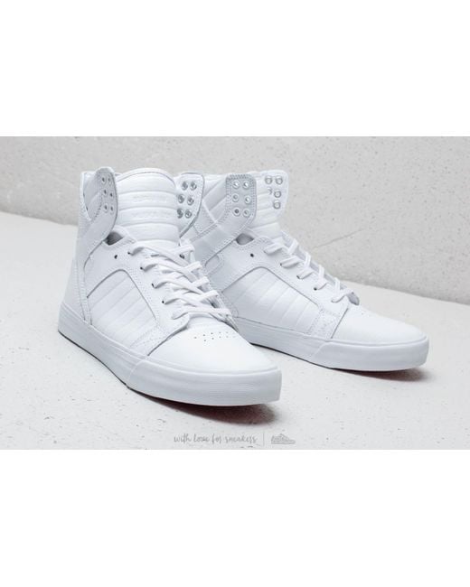 Supra Skytop White White Red white for Men Lyst