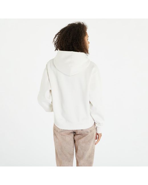 Felpa Jeans Gradient Ck Hoodie di Calvin Klein in White