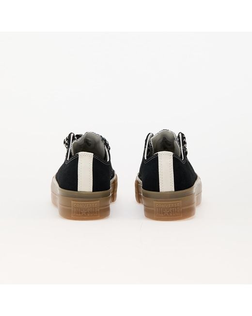 Converse Black Sneakers Chuck Taylor All Star Lift Platform Suede/ Egret/ Light Eur