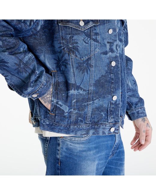 Tommy Hilfiger Blue Aiden Oversized Trucker Jacket for men