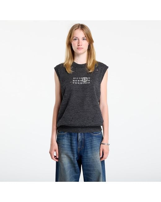 MM6 by Maison Margiela Black Weste Gilet