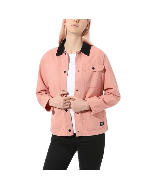 Vans Drill Chore Jacket Wmn Peach Whip in het Roze Lyst NL