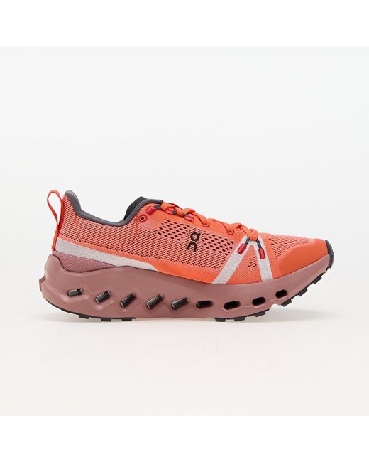 On Shoes Pink W Cloudsurfer Trail Flame/ Dustrose