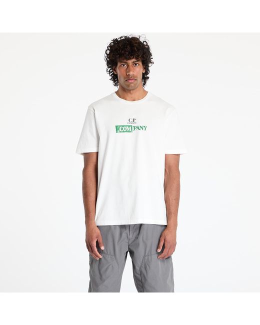 C P Company T-Shirt Logo-Print Jersey T-Shirt in het White voor heren