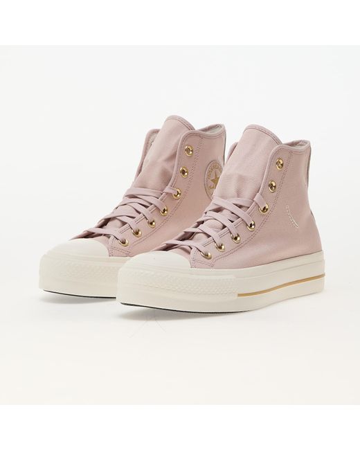 Sneakers Chuck Taylor All Star Lift Platform Tailored Lines Flush Stone/ Egret/ Eur di Converse in Natural