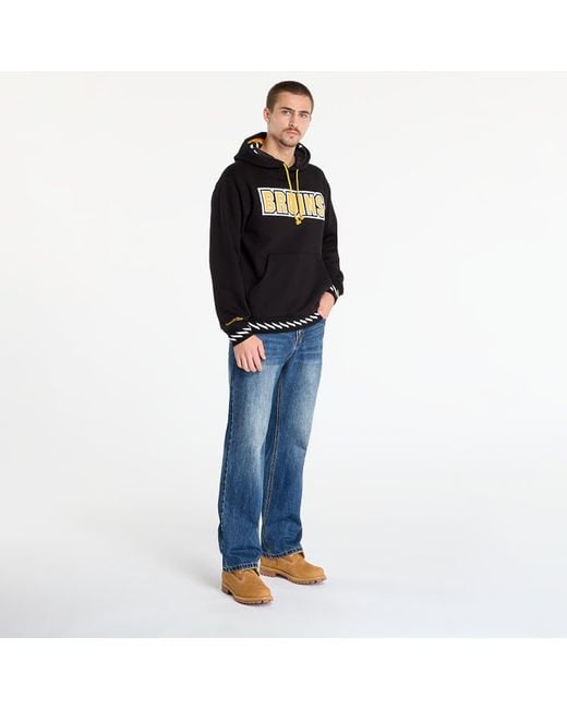 Mitchell & Ness Black Sweatshirt Nhl Playmaker Fleece Hoodie Vintage Logo Ducks for men