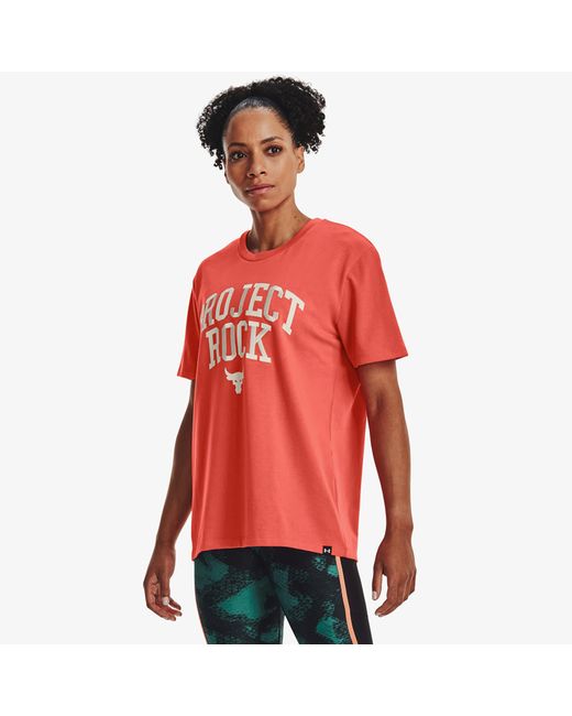 Under Armour Red Project Rock Heavyweight Campus T-shirt