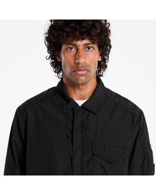 C P Company Jas Chrome-R Full Zip Overshirt in het Black voor heren