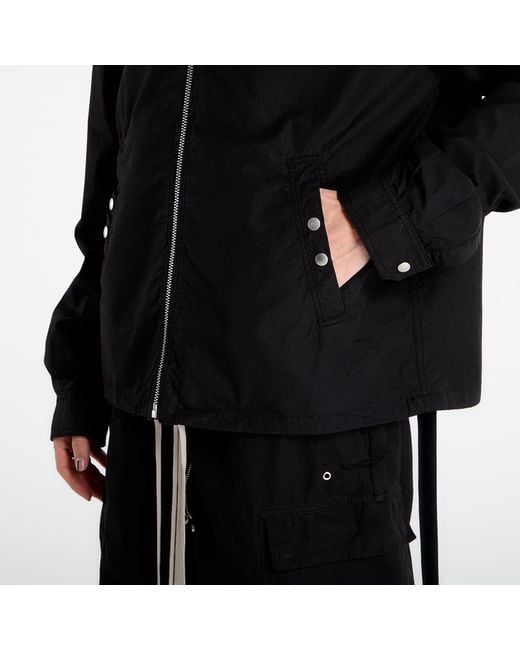 Rick Owens Jas Zipfront Jacket in het Black voor heren