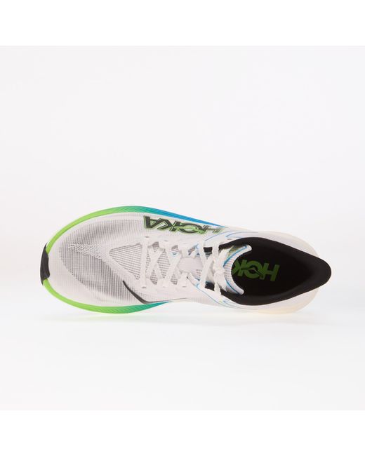 Hoka One One Sneakers Hoka U Rocket X 3 Frost/ Electric Lime Eur in het White