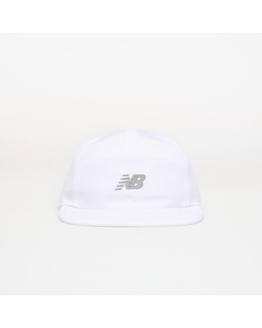 New Balance White 5 Panel Performance Hat V2