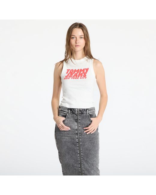 Tommy Hilfiger Blue Tank Top Tommy Jeans Slim Sh Tj Bubble Tee