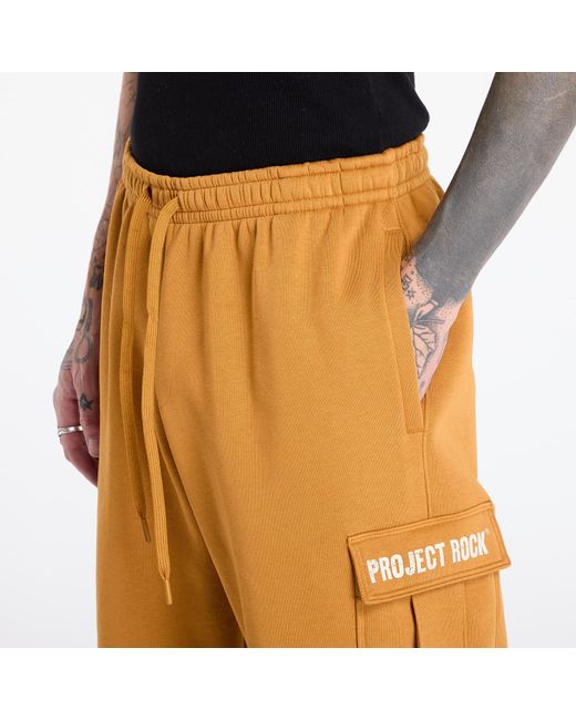 Under Armour Orange Pants Project Rock Icon Fleece Pant Tools Ochre/ Silt for men