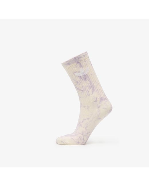 Adidas Originals White Adidas Tie Dye Crew Socks 3-Pack Halo Blush/ Dawn/ Cream